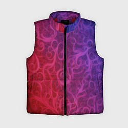 Женский жилет Вихревые узоры на градиенте, цвет: 3D-красный