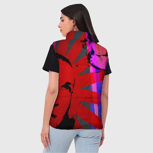 Женский жилет Красный удар / 3D-Светло-серый – фото 4