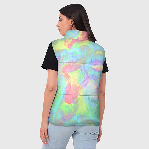 Женский жилет Абстракция смесь красок / 3D-Черный – фото 4