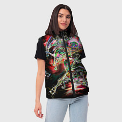 Женский жилет Хамелеоновый рейв, цвет: 3D-черный — фото 2