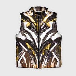Женский жилет Неоновая кибер броня жёлтая, цвет: 3D-черный
