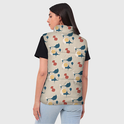 Женский жилет Круг абстракция и линии / 3D-Черный – фото 4