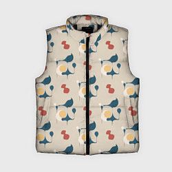 Женский жилет Круг абстракция и линии, цвет: 3D-черный