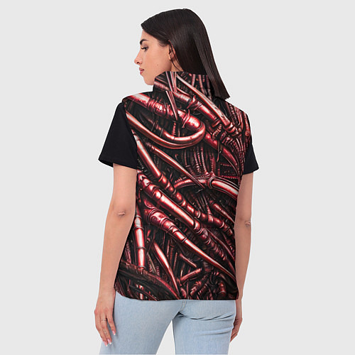 Женский жилет Красные трубки чужих / 3D-Черный – фото 4