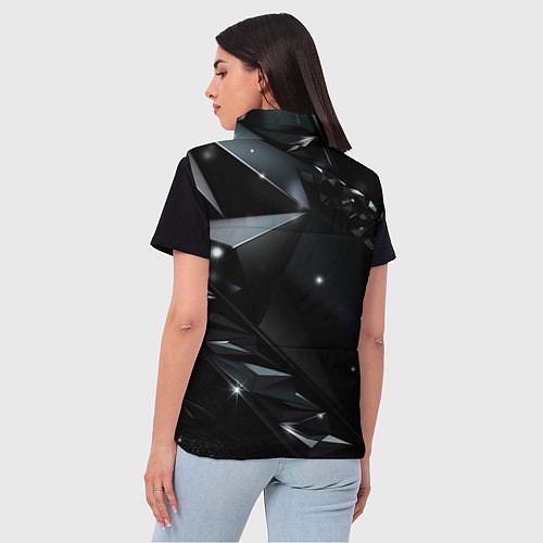 Женский жилет Black luxury abstract / 3D-Светло-серый – фото 4