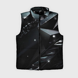 Женский жилет Black luxury abstract, цвет: 3D-светло-серый
