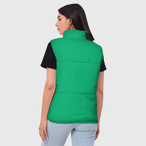 Женский жилет Паттерн салатовый шестигранник / 3D-Светло-серый – фото 4