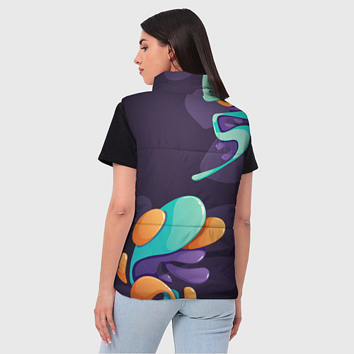 Женский жилет Palworld graffity splash / 3D-Черный – фото 4
