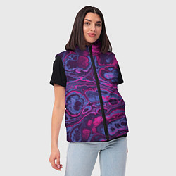 Женский жилет Абстрактный разноцветный узор, цвет: 3D-черный — фото 2