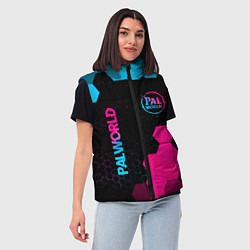 Женский жилет Palworld - neon gradient вертикально, цвет: 3D-черный — фото 2