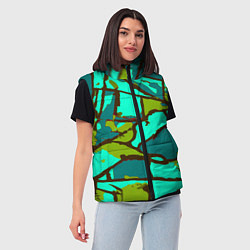 Женский жилет Цветная геометрия, цвет: 3D-светло-серый — фото 2