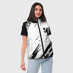 Женский жилет Sally Face краски инди гейм, цвет: 3D-светло-серый — фото 2