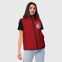 Женский жилет Benfica отпечатки, цвет: 3D-красный — фото 2