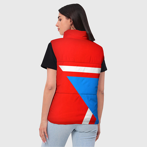 Женский жилет Герб России звезда спорт / 3D-Черный – фото 4