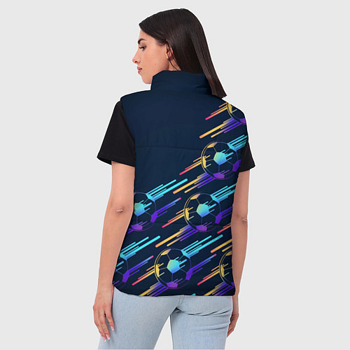 Женский жилет Juventus градиентные мячи / 3D-Черный – фото 4