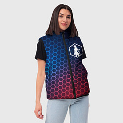 Женский жилет Tomb Raider неоновые соты, цвет: 3D-черный — фото 2