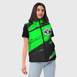 Женский жилет Manchester United sport green, цвет: 3D-черный — фото 2