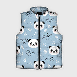 Женский жилет Панды и цветочки, цвет: 3D-светло-серый