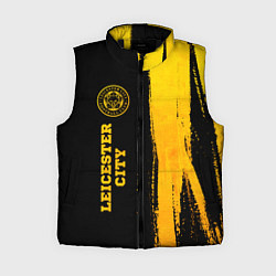 Женский жилет Leicester City - gold gradient по-вертикали