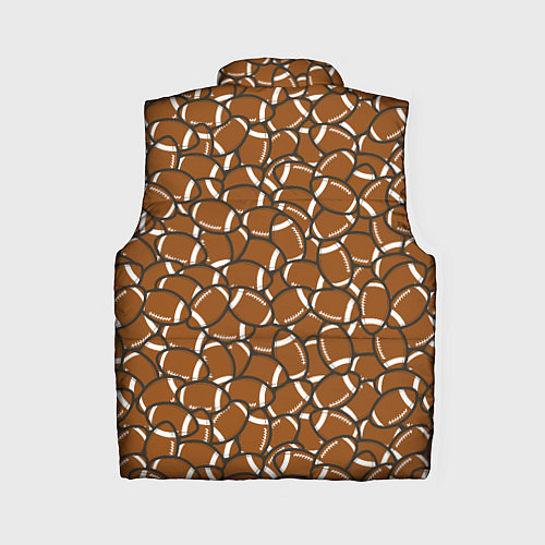 Женский жилет Мячи регби и американского футбола / 3D-Светло-серый – фото 2