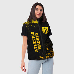 Женский жилет Atletico Madrid - gold gradient вертикально, цвет: 3D-черный — фото 2