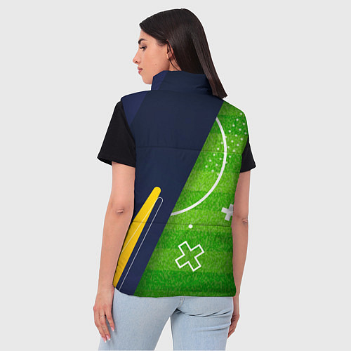 Женский жилет Hoffenheim football field / 3D-Черный – фото 4