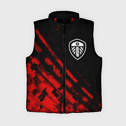 Женский жилет Leeds United sport grunge, цвет: 3D-красный