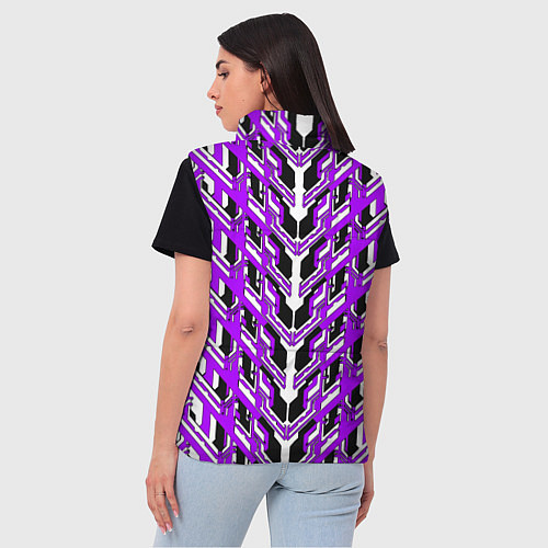 Женский жилет Фиолетовая техно броня / 3D-Светло-серый – фото 4