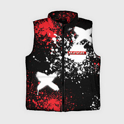 Женский жилет Хавал на фоне граффити и брызг красок, цвет: 3D-черный