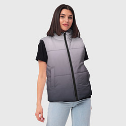 Женский жилет Бледный серо-пурпурный градиент, цвет: 3D-светло-серый — фото 2