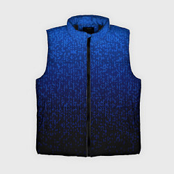 Женский жилет Градиент мелкая мозаика сине-чёрный