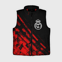 Женский жилет Real Madrid sport grunge, цвет: 3D-красный