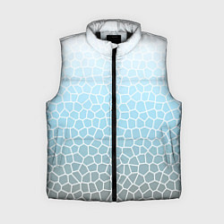 Женский жилет Светлый серо-голубой паттерн мозаика
