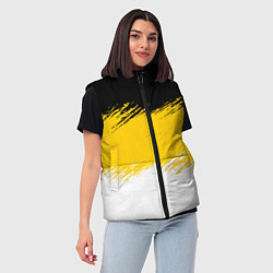 Женский жилет Имперский флаг России штриховка, цвет: 3D-черный — фото 2