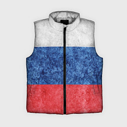 Женский жилет Флаг России разноцветный, цвет: 3D-светло-серый
