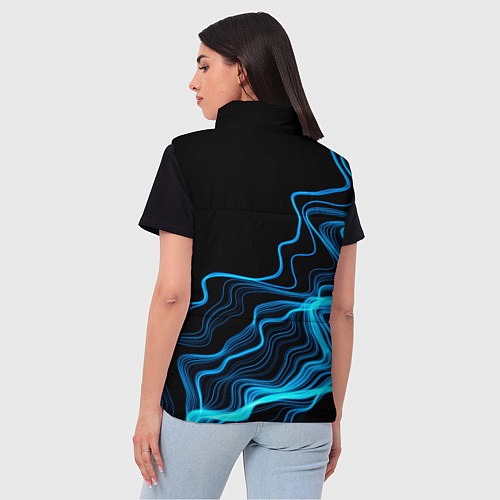 Женский жилет Rolling Stones sound wave / 3D-Черный – фото 4