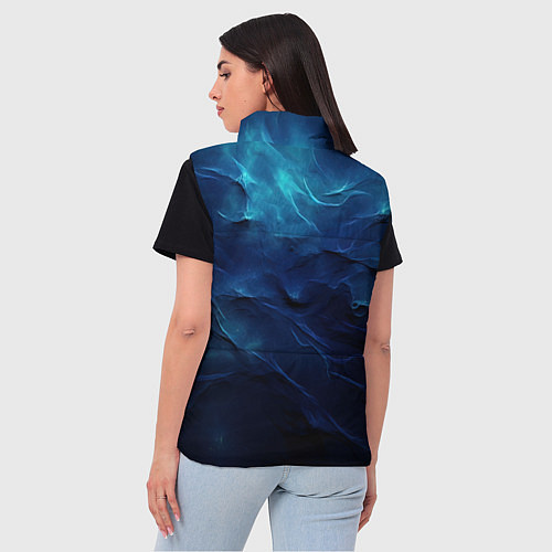 Женский жилет Абстрактные волны глубины / 3D-Черный – фото 4