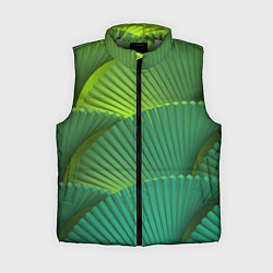 Женский жилет Объемные веерные столбики, цвет: 3D-светло-серый