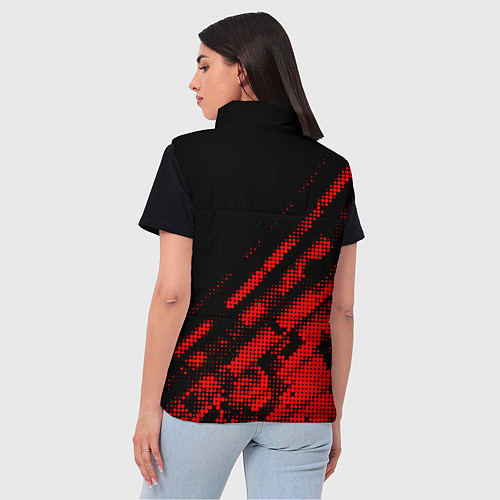 Женский жилет Aston Villa sport grunge / 3D-Красный – фото 4
