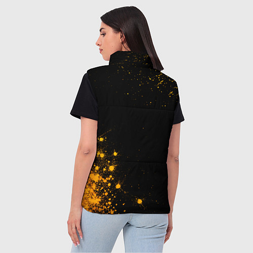 Женский жилет PSG - gold gradient вертикально / 3D-Черный – фото 4