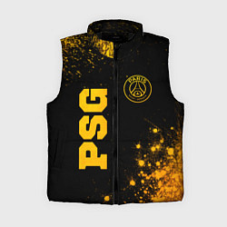 Женский жилет PSG - gold gradient вертикально, цвет: 3D-черный