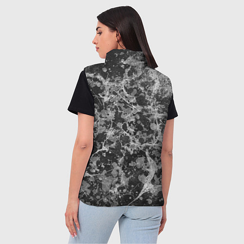 Женский жилет Абстракция - серый антрацит / 3D-Светло-серый – фото 4