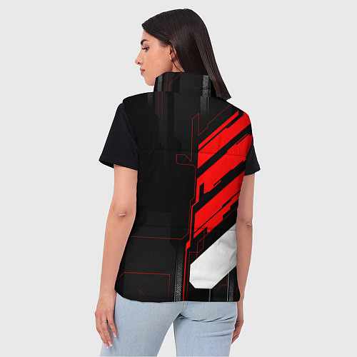 Женский жилет The Witcher - Кибер / 3D-Красный – фото 4