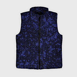 Женский жилет Тёмно-синий космический абстракция, цвет: 3D-черный