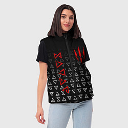 Женский жилет Знаки начальной магии из The witcher, цвет: 3D-черный — фото 2