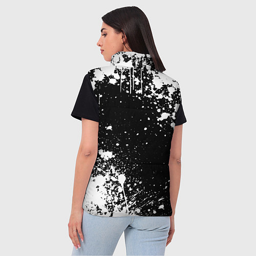 Женский жилет Знаки из Ведьмака - белые брызги / 3D-Светло-серый – фото 4