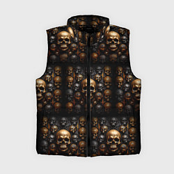 Женский жилет Склеп с черепами, цвет: 3D-черный