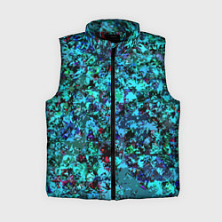 Женский жилет Абстракция яркий бирюзовый