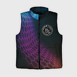 Женский жилет Ajax футбольная сетка, цвет: 3D-черный