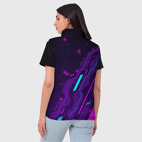 Женский жилет Sally Face neon gaming / 3D-Черный – фото 4